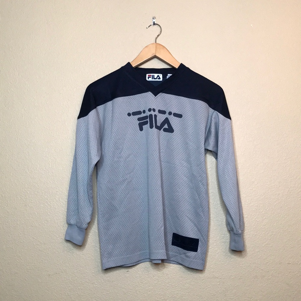 FILA throwback long sleeve jersey style shirt